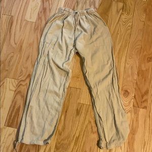 Linen? straight leg pants